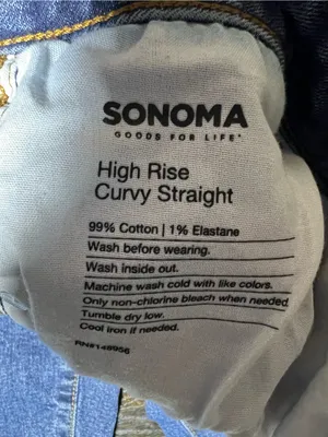 Sonoma Goods for Life High Rise Curvy Straight Jeans 14R thumbnail 7