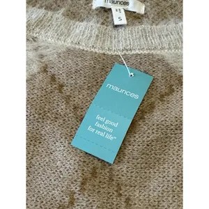 NEW Maurices Sweater Women Size Small Brown Super‎ Soft Plush Knit Long Sleeve thumbnail 7