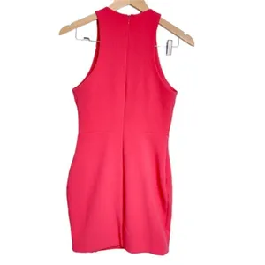 Bec &‎ Bridge Hot Pink Sleeveless Mini Sheath Dress Front Zipper Detail Size 2 thumbnail 3