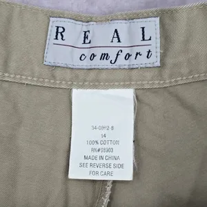 Real Comfort Tan Flat Front Bermuda Bottoms Cotton Pants Shorts‎ Plus 14 thumbnail 6