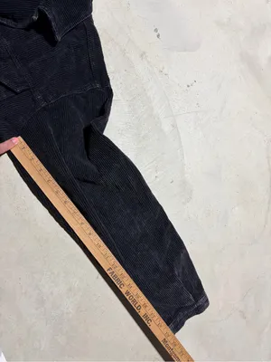 POL Corduroy Button-Up Jacket in Charcoal Black large thumbnail 4