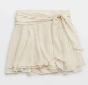 aerie Cream Layered Chiffon Skirt thumbnail 1