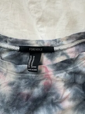 Tie-Dye Crop Forever 21 Top thumbnail 2