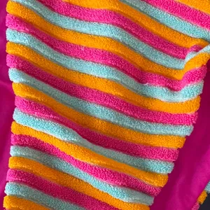 SHEIN Neon Pink Multicolor Striped Bikini Set thumbnail 2