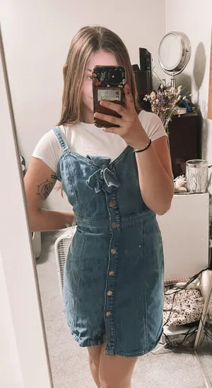 7 For All Mankind denim dress thumbnail 1