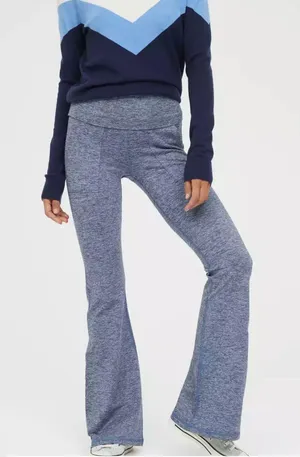 Aerie XS REGULAR OFFLINE By The Hugger High Waisted Foldover Flare Legging BNWTS $55.00 NEW thumbnail 5