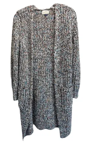 Universal Thread Open Cardigan Long Sleeve Open Knit XS-M Soft Pockets‎ Multi thumbnail 1