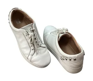 FitFlop‎ Rally Stud Heels Backtab Leather Sneaker Women's 9 White Anatomicush thumbnail 1