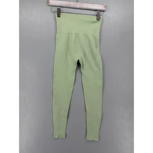 Kimberly C Womens Leggings‎ Sage Green High Waisted Seamless Ribbed Small thumbnail 2