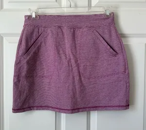 T by Talbots Purple White Stripe Skort Size S thumbnail 1