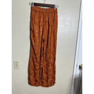 L*Space In Your Dreams Pajama Set size S in Amber Palm Jacquard Satin Lounge thumbnail 5