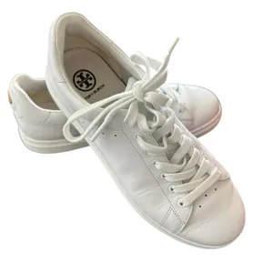 Tory Burch Howell Court Women's Sneakers Sz 9M White Leather Comfort Shoe Tennis thumbnail 1