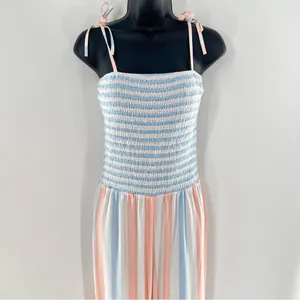 Striped Pink and Blue Jumpsuit Size M thumbnail 2