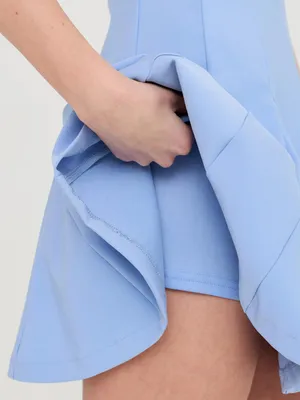 HYFVE Baby Blue Godet Strapless Skort Dress with Built-In Shorts – Large thumbnail 3