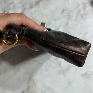 y2k COACH Bronze Turnlock Wristlet thumbnail 5