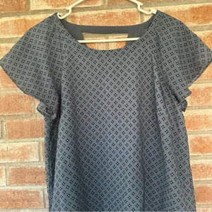 Abercrombie Fitch Flutter Sleeve Shift Dress Women’s Small S Blue Geometric thumbnail 2
