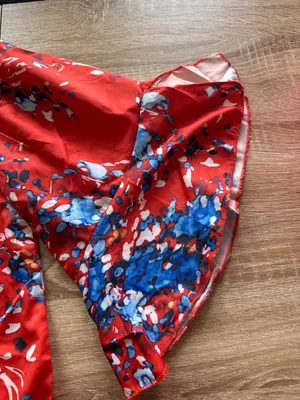 Red Floral Peasant Blouse Size none thumbnail 5