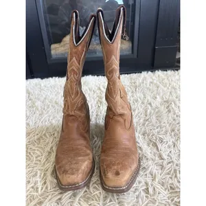 RARE Vintage Durango Cross‎ Brown Leather Rhinestone Cross Western Boots Women 6 thumbnail 2