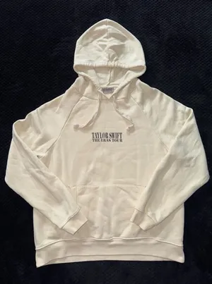 Taylor Swift The Eras Tour Cream Official Merch Oversized Hoodie Sweatshirt Sz M thumbnail 1