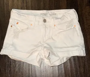 Denizen White Denim Low Rise Shortie thumbnail 1