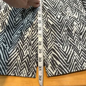 Cabi Zebra Zig Zag‎ Print Topper longline Jacket Black White 3/4 Sleeve XS thumbnail 8