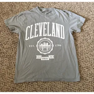 Cleveland Clothing Co "Cleveland Ohio EST 1796" Gray Graphic T-Shirt Size Medium thumbnail 1