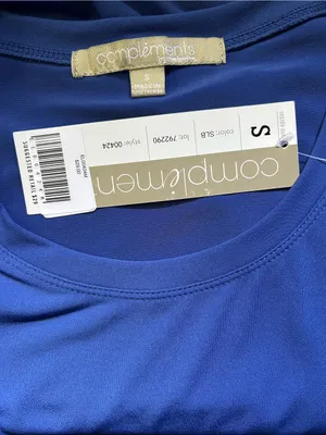 Complements Women’s Sleeveless Blue Tank Top SM NWT thumbnail 8