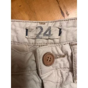 Free People We The Free Jeans Off White Cotton Linen Blend Size 24 (1245) thumbnail 5