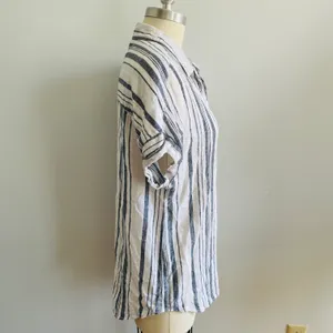 BeachLunchLounge Striped Button Down Short Sleeve Shirt- Size Small thumbnail 3