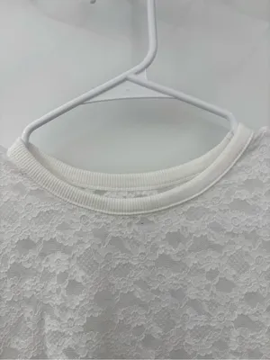 Aerie white lace short sleeve tshirt thumbnail 3