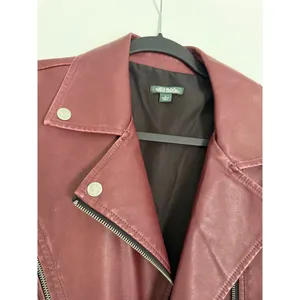 $42 New Wild Fable Faux Leather Moto Vest - Berry - Small thumbnail 7