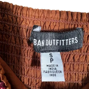 Urban Outfitters Ban Outfitters Paisley Polka Dot Mini Dress Brown Boho Size S thumbnail 5