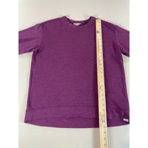 Orvis Sweatshirt Size M Plum Purple Crew Neck High Low Hem thumbnail 5