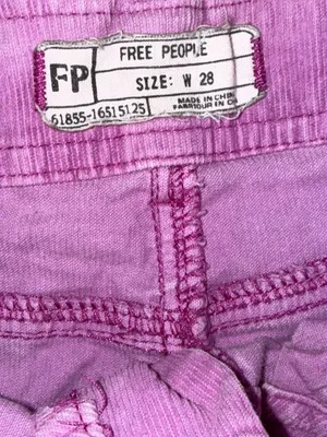 Free People Frayed Hem corduroy Shorts Purple Size 28 Boho thumbnail 4
