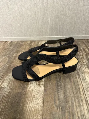 easy street Black Braided Slingback Sandal Size 8.5 thumbnail 10