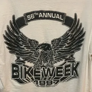 Rare Custom Fringe 1997 Daytona Bike Week Bald Eagle Vintage Cotton Tee Shirt thumbnail 8