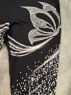 Women’s Capri Black/White Leggings Size XXL thumbnail 2