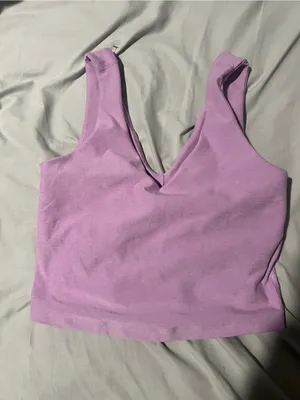 Beyond Yoga Purple Crop Tank Top Sports Bra High Neck xs thumbnail 4