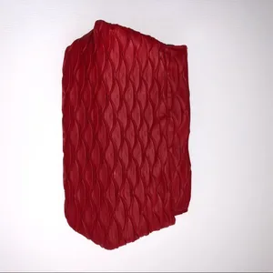 Red Scallop Textured Zippered Cosmetic Makeup Organizer Bag RevitaLash thumbnail 5