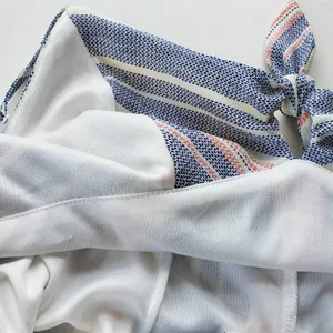 Trixxi Boho Striped Womens Jumpsuit Sz M Festival Coastal Retro Knotted Top thumbnail 13