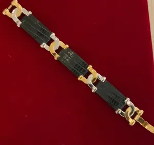 Burberry leather and metal vintage bracelet thumbnail 1