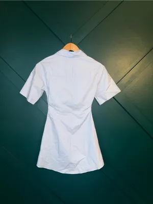 Aureum The Label White Cut Out Dress Shirt Mini Dress Size XS thumbnail 3