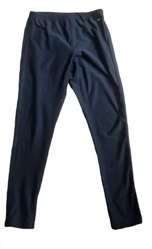 Women's Nike Dri Fit Running Pant Size L (12-14) Black Zip Back Pocket Outdoors thumbnail 1