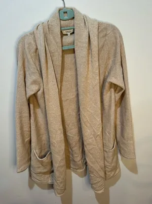 Babaton Beekman Wool‎ Cashmere Open Front Cardigan Size L thumbnail 1