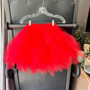 Women's Red Tulle Tutu Skirt‎ One Size Party Dance thumbnail 2