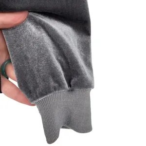 NUDE Apparel Co. Velour‎ Front Tie Knot Pullover Top Gray Size XS thumbnail 6