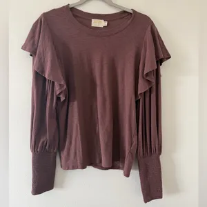 Nation LTD Reva Tee lightweight neutral minimalistic Pima cotton size large thumbnail 2