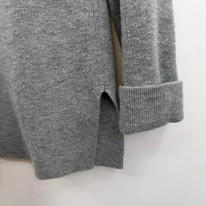 Talbots Petite Lambswool Sweater Blazer SP Gray Knit Jacket Quiet Luxury thumbnail 6