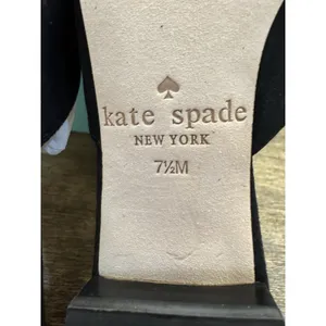 Kate Spade BLACK Women's Fayrn Point Toe Mules‎ Size US 7.5 M Suede Ruffle thumbnail 9