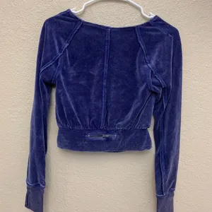 Free people Blue Velvet Crop Top thumbnail 2